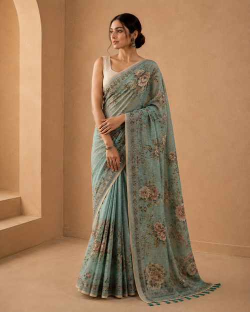 Blue Saree