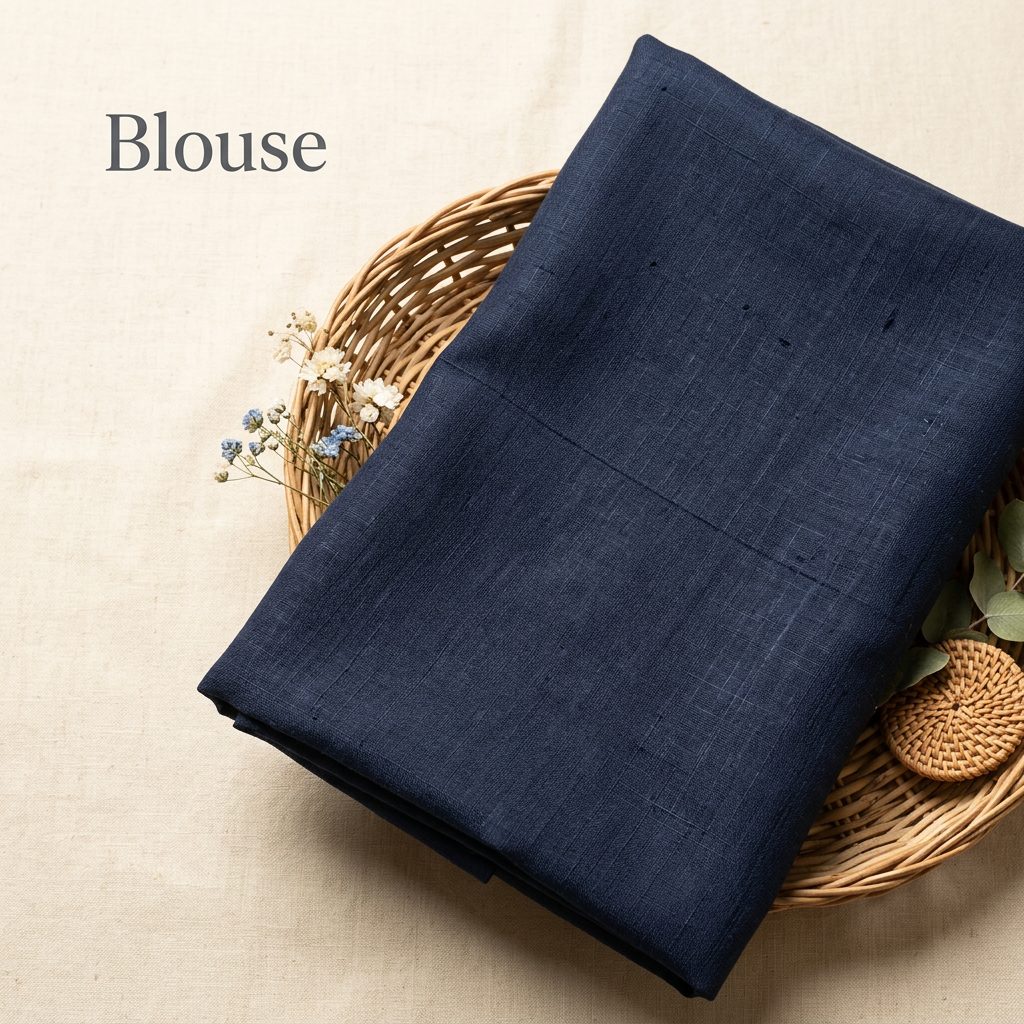 DN-126 Beige Printed Linen Cotton Saree