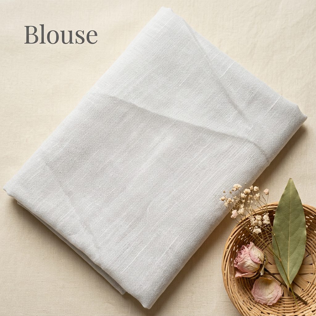 Pink Daisy Linen Cotton Saree